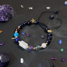 GolbalJew Aquarius Zodiac Bracelets Healing Crystal 12 Constellations Protection Stone Beads Bracelet for Women Birthday Zodiac Gifts Horoscope Spiritual Jewelry