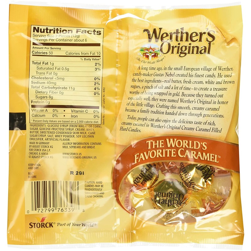 Werther's Original Creamy Caramel Filled Hard Candies (2.65oz) 3 Pack
