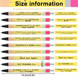 30 Pcs Teacher Appreciation Gift Pen Bulk Metal Glitter Thank You Teacher Pens Inspirational Black Ink Retractable Ballpoint Funny School Office Gift for Coworker Employee Grad Stationery(Delicate)