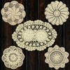 5 Piece 7 to 14 Inch Handmade Crochet Cotton Lace