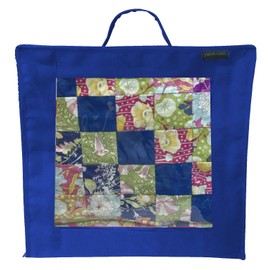 Yazzii Quilt Block Showcase Bag - Portable Storage Bag Organizer - Multipurpose Storage Organizer for Sewing Projects, Fabric Pieces, Quilt Blocks, & More - Royal Blue