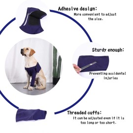 Xqpetlihai Dog Sleeves for Licking Dog Knee Brace After Surgery Wear for Dogs Abrasion Resistant Dog Recovery Sleeve for Dogs Cone Collar Alternative(M)