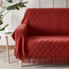 BOURINA Throw Blanket Textured Solid Soft Sofa Couch Cover Decorative