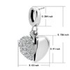 KunBead I Love You Grandma Heart Crystal April Birthstone Dangle