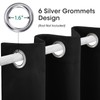 HOMEIDEAS Black Doorway Curtains Privacy, Grommet Closet Curtain for Bedroom,