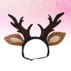 Hemobllo Dog Elk Reindeer Antler Headband for Christmas Dog Cat