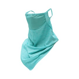 X AUTOHAUX Half Pack UV Face Shield Polyester Filter Multipurpose Neck Gaiter Mask Sun Protection Breathable Sky Blue 1 Pcs