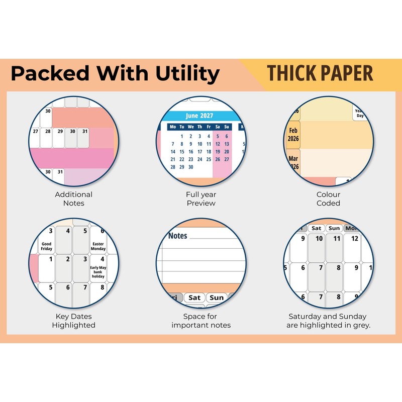 2026 Wall Planner A1 UK Wall Calendar 2026 Yearly Planner