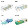 mDesign Long Plastic Kitchen Pantry/Fridge Storage Organizer Box Containers with