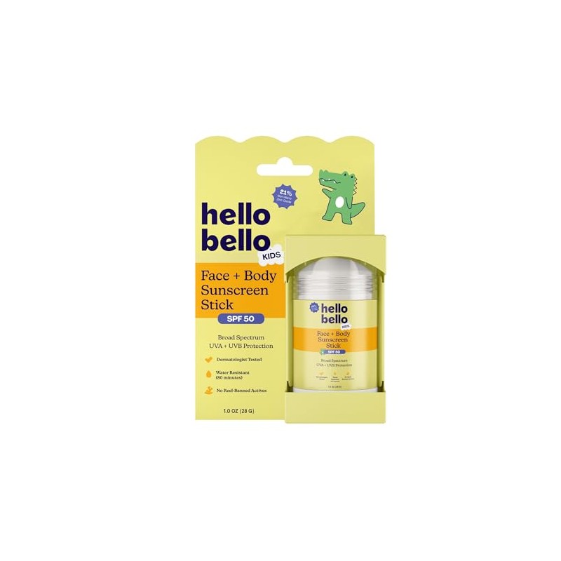 Hello Bello Mineral SPF 50 Face & Body Sunscreen Stick,
