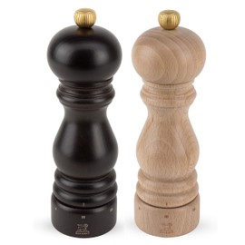 Peugeot Paris U'Select 7-Inch Pepper & Salt Mill Set, Chocolate & Natural