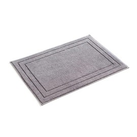 PANA® Jasmina Terry Towelling Bath Mat 100% Cotton Soft Bath Mat in High Quality Oeko-Tex Certified Bath Mat 50 x 70 cm Colour: Grey