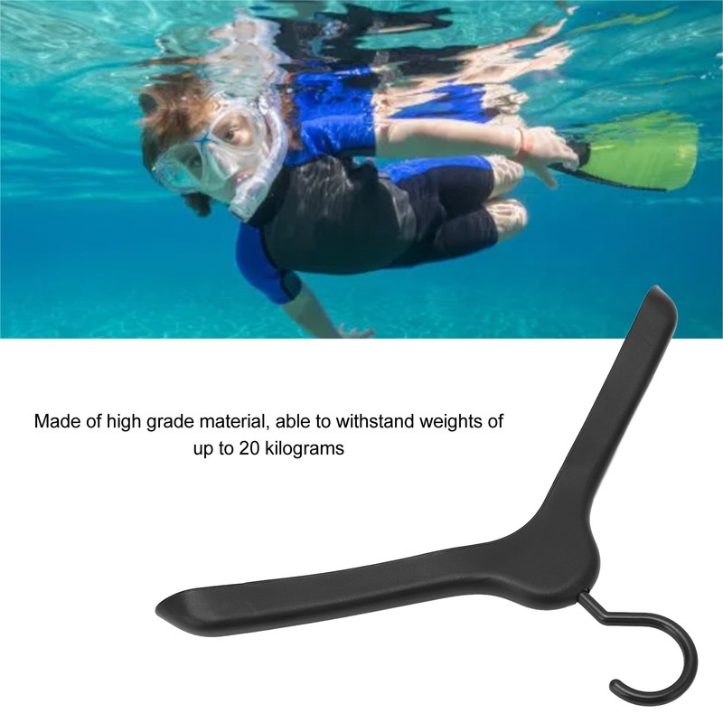 1Pair Wetsuit Hanger Black Versatile Sturdy Anti Slip Durable Diving