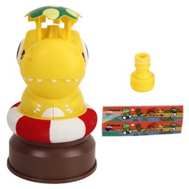 Water Rocket Sprinkler Toy Outdoor Rocket Water Pressure Lift Sprinkler Toy for Kids Boys Girls Gardens Backyards Lawns Swimming Pools Beaches Yellow Dinosaur Base Interface 1 WX2308 1