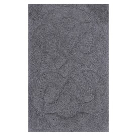 Castle Hill Tuft Twisted 220 GSF Non Skid Back Bath Rug 21 x 34 - Silver