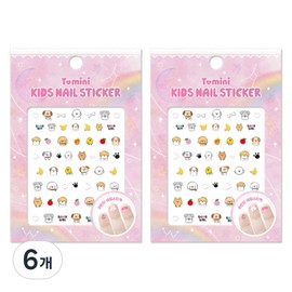 Tomini Kids Nail Stickers, T017, 6 pcs / 투미니 키즈 네일스티커, T017, 6개
