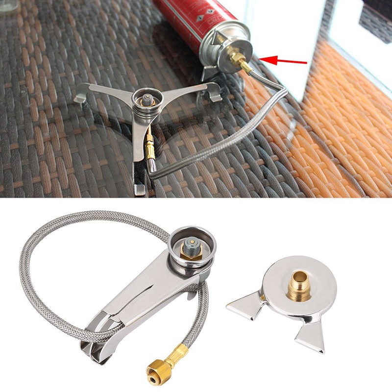Outdoor Mini Stove Burner Converter Long Cylinder Tank Gas Adapter