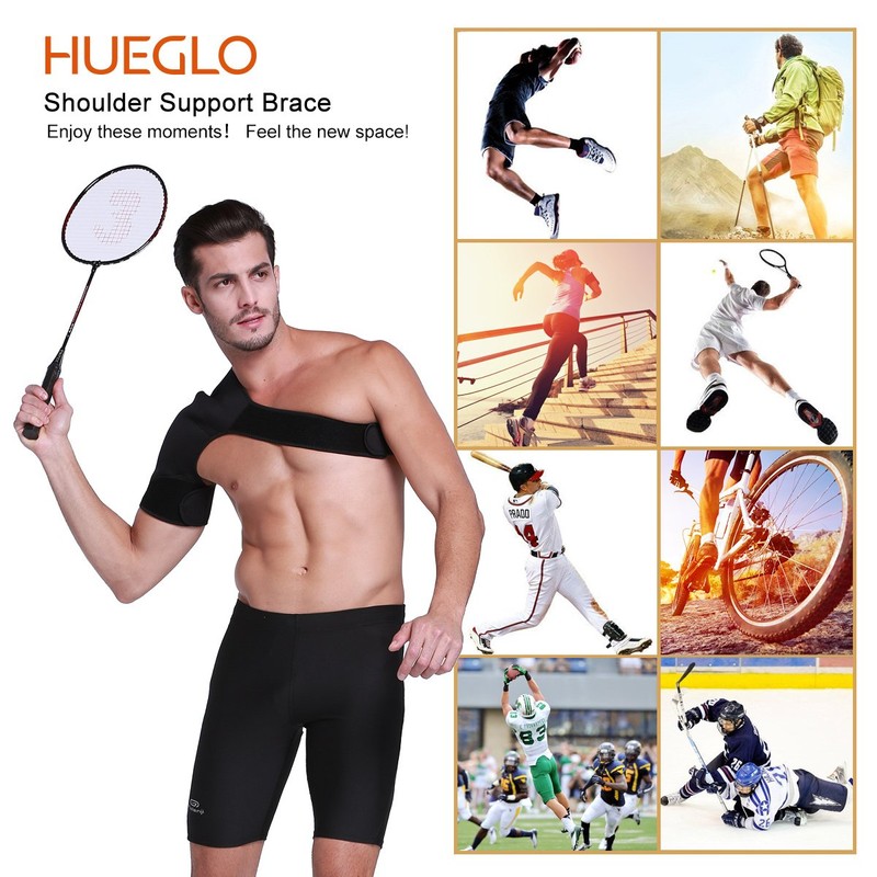 HUEGLO Shoulder Support Clamp for Men Women Rotator Cuff Support