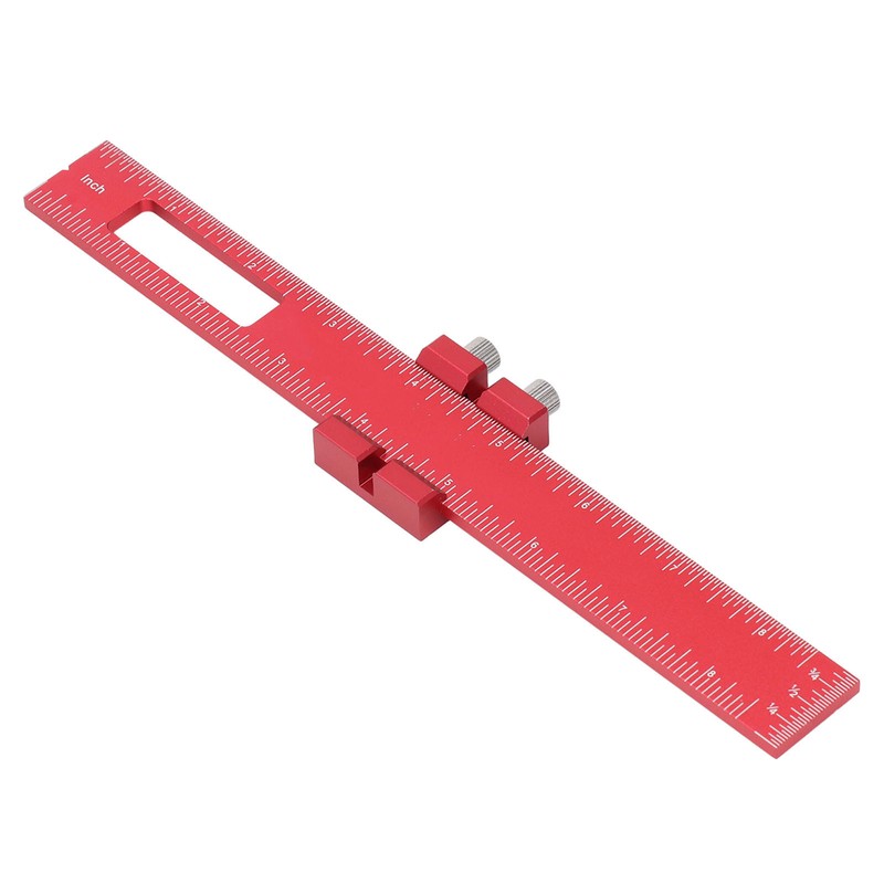 8in Woodworking Marking Ruler Multifunctional Aluminum Alloy Portable Woodworking Scribing