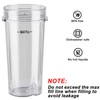 2 Pack 16 OZ Cups for Ninja Blender BL660/ BL660C/