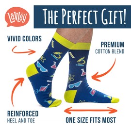 Calcetines divertidos para nerd, regalo para profesores, estudiantes, amantes de los libros, matemáticas, ciencias, Nerd (ciencia), Talla única