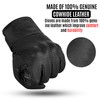 aaasportx Motorcycle Gloves Men's Leather with Touchscreen Function - Protectors