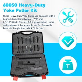 LEETUTA 60050 Heavy-Duty Yoke Puller Kit Works for Class 6-8 Trucks and Equipment,Semi Truck Yoke Remover Tool Kit with 12 pcs Flange Bolt