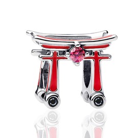 Annmors Japanese Torii Charm for Women Charm Bracelets & Pendant Necklace 925 Sterling Silver