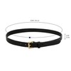 Gusti Sarina Simple Slim Leather Belt with Golden Buckle Waist