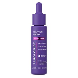 TANOLOGIST, Self Tan Drops, Serum Autobronceador Facial y Corporal con Ácido Hialurónico y Glicerina, Extra Dark, 30 ML