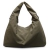 Obosoyo Slouchy Tote Bag 2025 Nylon Solid Color Pleated Handbag