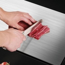 Yamato Chopping Board Titanium Cutting Board Stainless Steel Cutting Board for Meat and Fruit (25 x 15 cm)