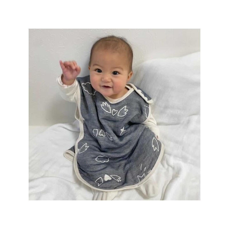 Angel R661 Baby 6-Layer Gauze Sleeper, Made in Japan, Baby