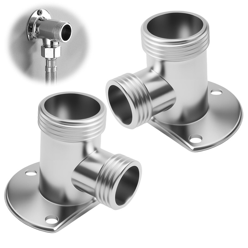 2PCS Shower Bar Valve Fixing Kit Shower Connection Elbow Tap