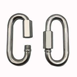 MIKMAYTOO Threaded Quick Link Trailer Safety Chain Hook Carabiner Clip, 5/16-Inch Diameter, 8,000 lbs Break Strength