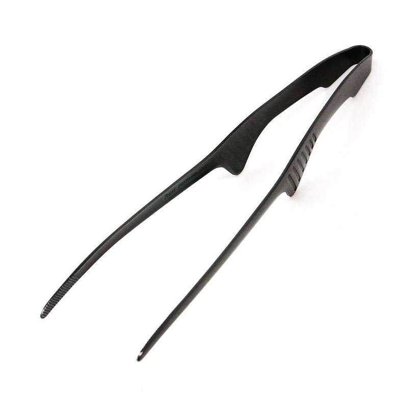 (Black) - Todai 24cm Stainless Steel Non-Slip Yakiniku BBQ Tongs