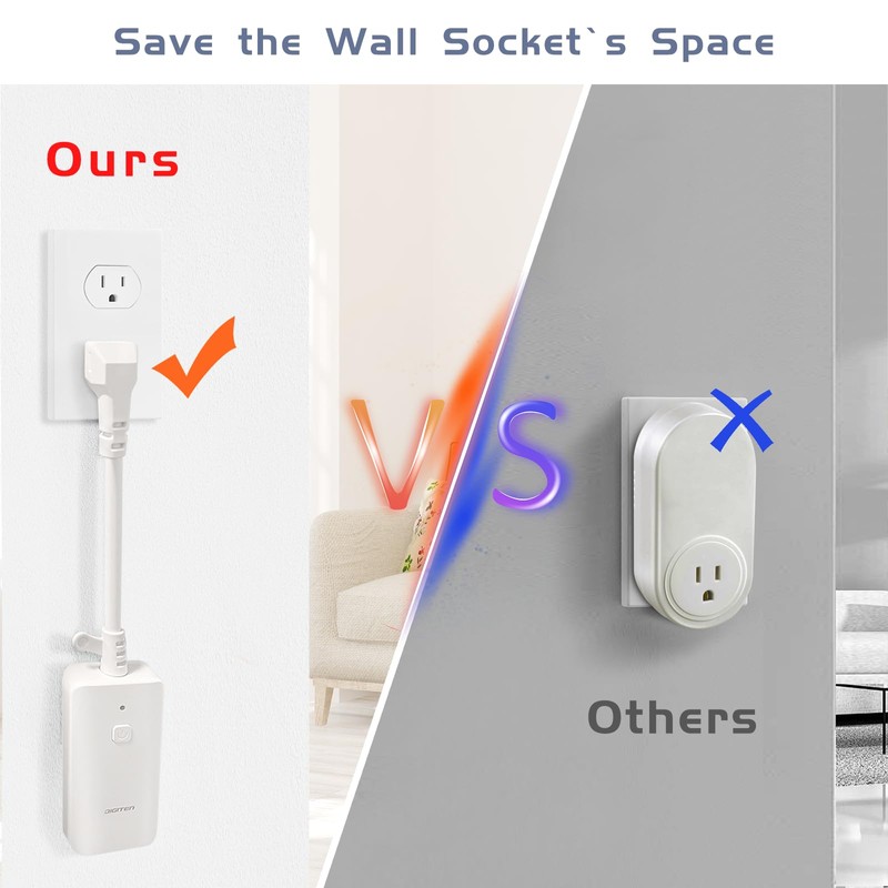 DIGITEN Wireless Thermostat Outlet Temperature Controlled Outlet with Power Cord