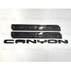 GMC Overlay 3PCS Gloss black Door Rear Elevation Canyon Emblems