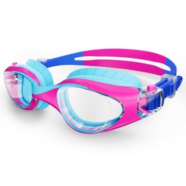 HIGAHY Kids Swimming Goggles - Adjustable Anti Fog Swimming Goggles Kids 6-14 years, UV Resist Junior Swim Goggles, Wide Clear Vision and Anti-Leak for Boys Girls