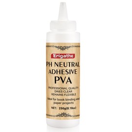 8.18oz Neutral PH PVA Glue,Book Binding Adhesive, Acid-Free, All-Purpose, Dries Clear and Remains Flexible, Used for Bookbinding and Repair, Framing, Collages, Paper Art and Crafts