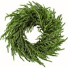 Edeesky Large Solid Green Door Wreath 25''All Weather Artificial Wreath