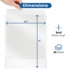 25 Pack - Cling-On Self-Adhesive Window Stickers - Clear Plastic