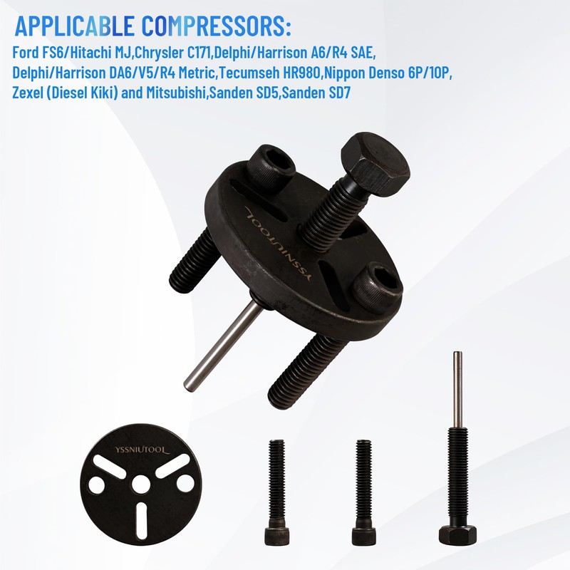 YSSNIUTOOL Air Conditioner Clutch Holding Tool A/C Compressor Clutch Remove