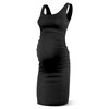Rnxrbb Women Summer Sleeveless Maternity Dress Pregnancy Tank Scoop Neck