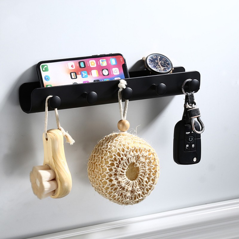 U shaped Household Bathroom Wall Mounted Hook Aluminum Towel Clothes
