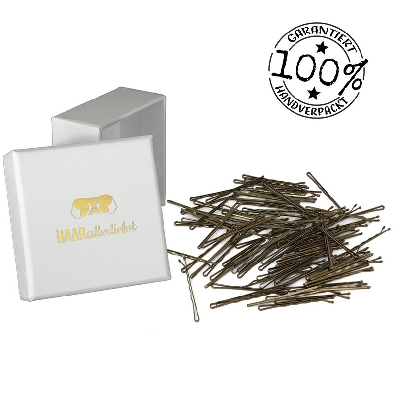HAARallerliebst Hair Clips (50 Pieces | Gold | 5 cm)