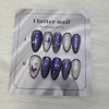 Purple Butterfly Handmade Nail Tips - Short Ballet / 보라빛