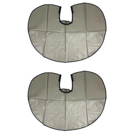 2 Pcs Professional Waterproof Hair Dye Capes Hairdressing Capes Adjustable Haircut Capes for Hair Styling Cuts and Colours, White, 27x23CM (AQ-04)