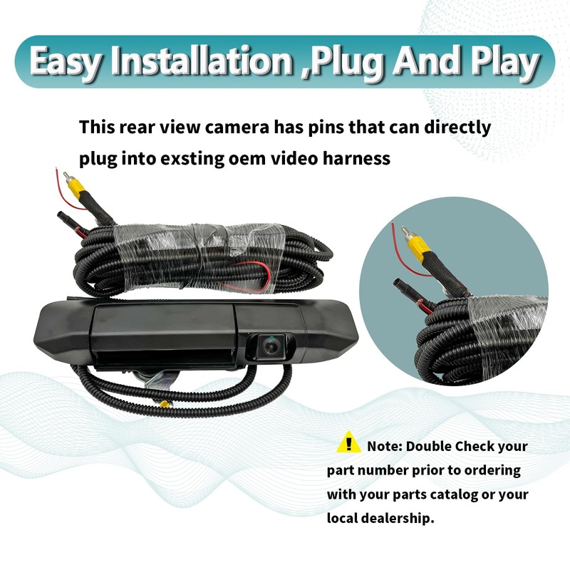 Rear View Camera Car Backup Tailgate Handle Camera Replacement for