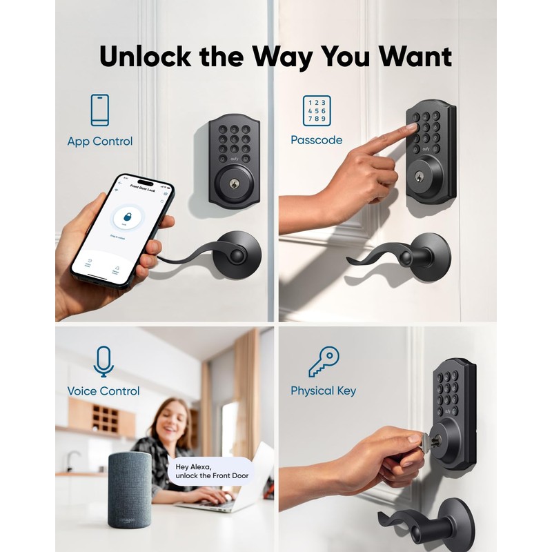 eufy Security Smart Lock C30, Keyless Entry Door Lock, Built-in